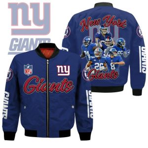 New York Giants Players Nfl Bomber Jacket New York Giants Bomber Jacket