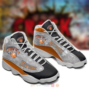 New York Knicks Nba Black Grey Air Jordan 13 Shoes New York Knicks Air Jordan 13 Shoes