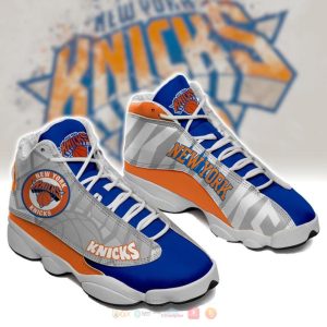 New York Knicks Nba Blue Grey Air Jordan 13 Shoes New York Knicks Air Jordan 13 Shoes