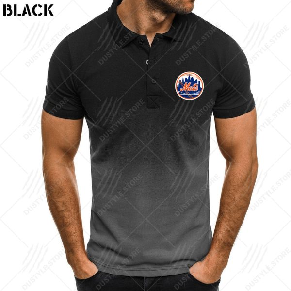 New York Mets Men Gradient Polo Shirt