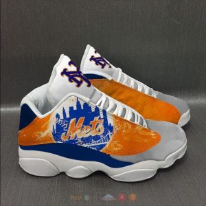 New York Mets Mlb Grey Orange Air Jordan 13 Shoes New York Mets Air Jordan 13 Shoes