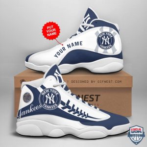 New York Yankee Air Jordan 13 Custom Name Personalized Shoes New York State Air Jordan 13 Shoes