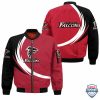 Nfl Atlanta Falcons Curve Design Bomber Jacket Atlanta Falcons Bomber Jacket