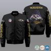 Nfl Baltimore Ravens 3D Bomber Jacket Baltimore Ravens Bomber Jacket