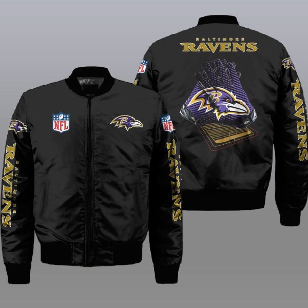 Nfl Baltimore Ravens 3D Bomber Jacket 2 Baltimore Ravens Bomber Jacket