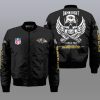 Nfl Baltimore Ravens Wings Skull 3D Bomber Jacket Baltimore Ravens Bomber Jacket