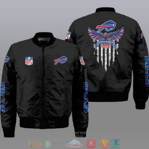 Nfl Buffalo Bills Eagle Thin Line Flag Bomber Jacket Buffalo Bills Bomber Jacket