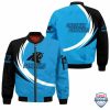 Nfl Carolina Panthers Curve Design Bomber Jacket Carolina Panthers Bomber Jacket