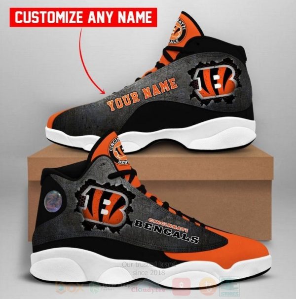 Nfl Cincinnati Bengals Custom Name Air Jordan 13 Shoes Cincinnati Bengals Air Jordan 13 Shoes