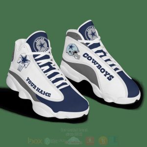 Nfl Dallas Cowboys Punisher Skull Custom Name Air Jordan 13 Shoes Dallas Cowboys Air Jordan 13 Shoes