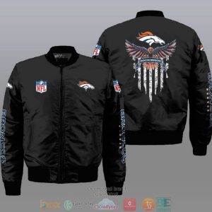 Nfl Denver Broncos Eagle Thin Line Flag Bomber Jacket Denver Broncos Bomber Jacket