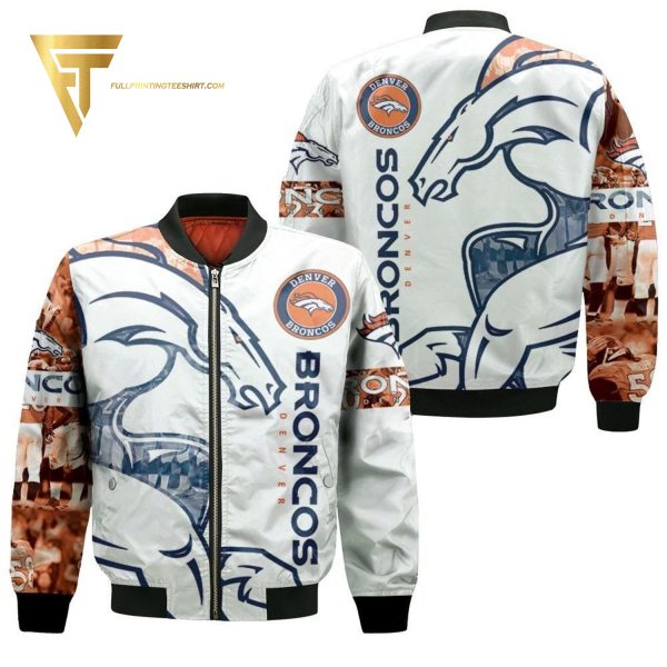 Nfl Denver Broncos Full Print Bomber Jacket Denver Broncos Bomber Jacket