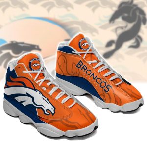 Nfl Denver Broncos Orange Air Jordan 13 Sneaker Shoes Denver Broncos Air Jordan 13 Shoes