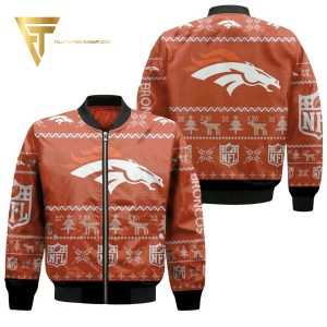 Nfl Denver Broncos Ugly Christmas Bomber Jacket Denver Broncos Bomber Jacket