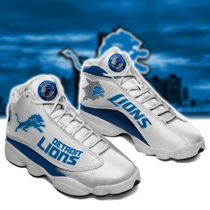 Nfl Detroit Lions Blue White Air Jordan 13 Sneaker Shoes Detroit Lions Air Jordan 13 Shoes