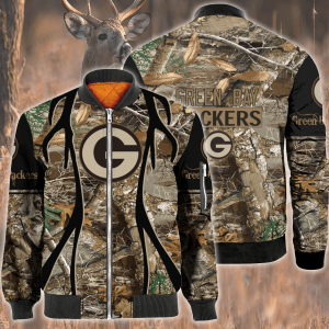 Nfl Green Bay Packers Hunting Bomber Jacket Green Bay Packers Bomber Jacket