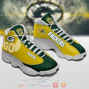 Nfl Green Bay Packers Yellow Green Air Jordan 13 Shoes Green Bay Packers Air Jordan 13 Shoes