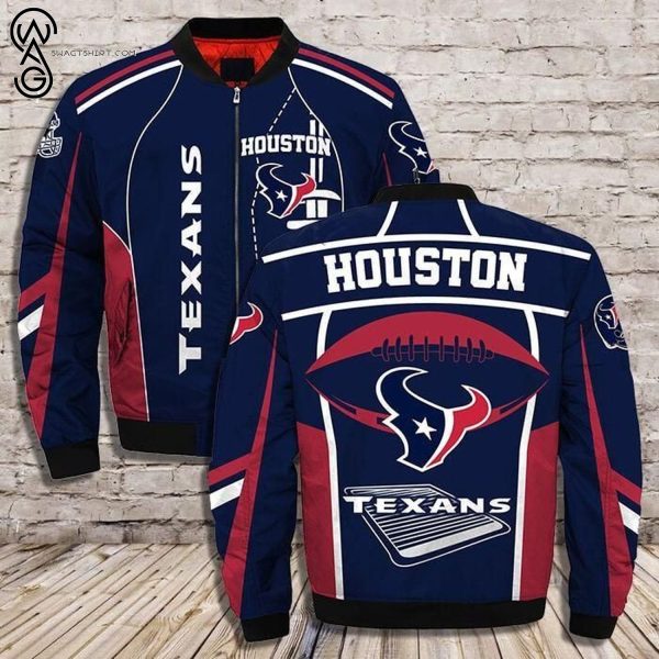 Nfl Houston Texans All Over Printed Bomber Jacket Houston Texans Bomber Jacket