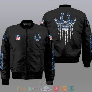 Nfl Indianapolis Colts Eagle Thin Line Flag Bomber Jacket Indianapolis Colts Bomber Jacket