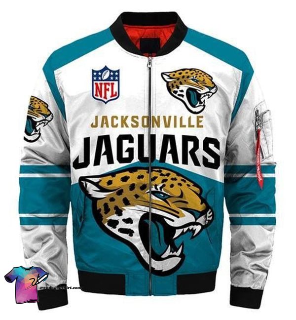 Nfl Jacksonville Jaguars All Over Printed Bomber Jacket Jacksonville Jaguars Bomber Jacket