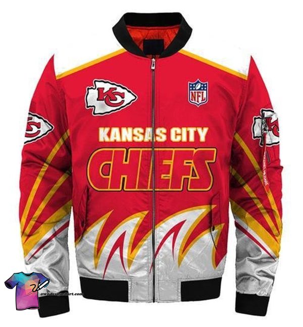 Nfl Kansas City Chiefs All Over Printed Bomber Jacket Kansas City Chiefs Bomber Jacket