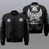 Nfl Miami Dolphins Wings Skull 3D Bomber Jacket Miami Dolphins Bomber Jacket