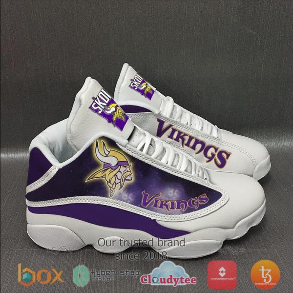 Nfl Minnesota Vikings Air Jordan 13 Sneakers Shoes Minnesota Vikings Air Jordan 13 Shoes