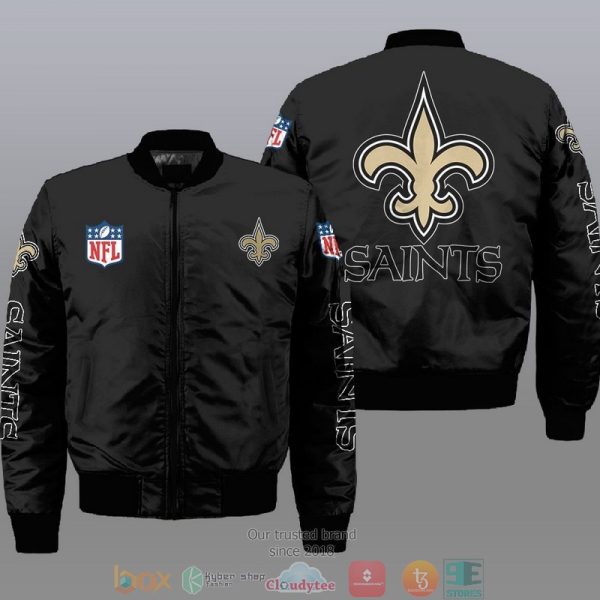 Nfl New Orleans Saint Bomber Jacket New Orleans Saint Bomber Jacket