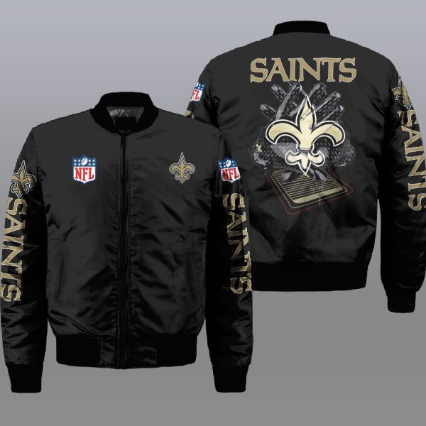 Nfl New Orleans Saints 3D Bomber Jacket New Orleans Saints Bomber Jacket