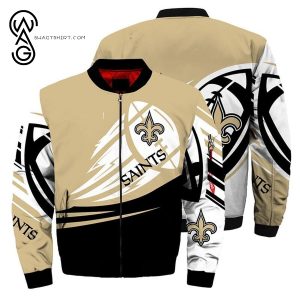 Nfl New Orleans Saints All Over Printed Bomber Jacket New Orleans Saints Bomber Jacket