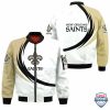 Nfl New Orleans Saints Curve Design Bomber Jacket New Orleans Saints Bomber Jacket