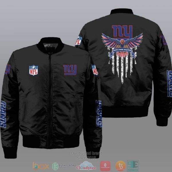 Nfl New York Giants Eagle Thin Line Flag Bomber Jacket New York Giants Bomber Jacket