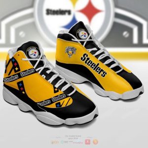 Nfl Pittsburgh Steelers Black Yellow Air Jordan 13 Shoes Pittsburgh Steelers Air Jordan 13 Shoes