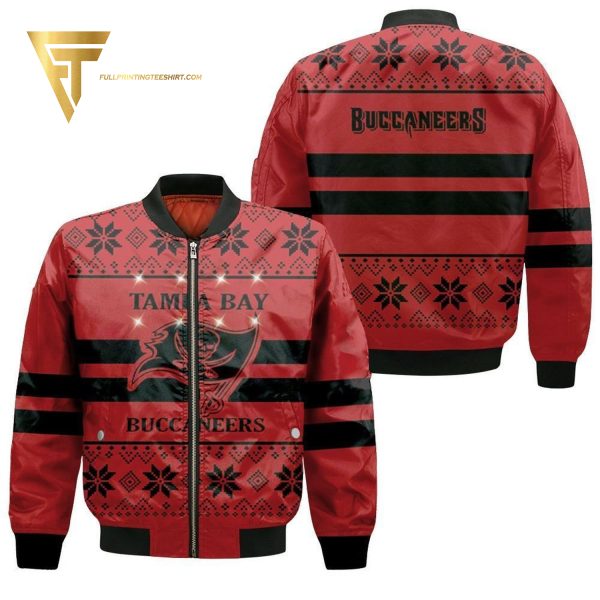 Nfl Tampa Bay Buccaneers Ugly Christmas Bomber Jacket Tampa Bay Buccaneers Bomber Jacket