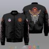 Nfl Washington Football Team Eagle Thin Line Flag Bomber Jacket Washington Football Team Bomber Jacket