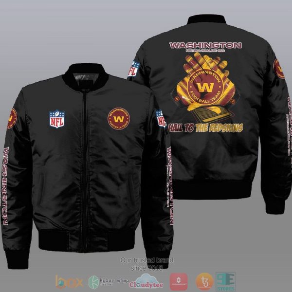 Nfl Washington Football Team Hail To The Redskins Bomber Jacket Washington Football Team Bomber Jacket