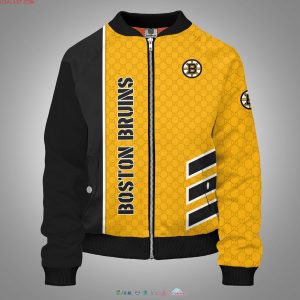 Nhl Boston Bruins Gucci 3D Bomber Jacket Boston Bruins Bomber Jacket