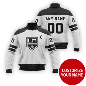Nhl Los Angeles Kings Team Personalized 3D Bomber Jacket Los Angeles Kings Bomber Jacket