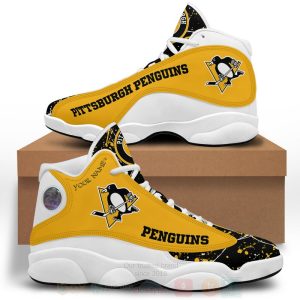 Nhl Pittsburgh Penguins Personalized Air Jordan 13 Shoes Pittsburgh Penguins Air Jordan 13 Shoes