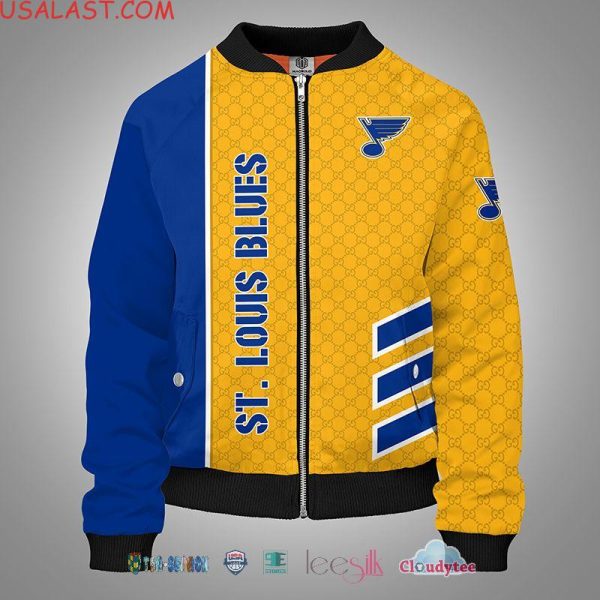 Nhl St Louis Blues Gucci 3D Bomber Jacket St Louis Blues Bomber Jacket