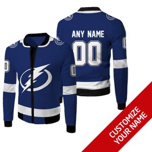 Nhl Tampa Bay Lightning Team Personalized Blue 3D Bomber Jacket Tampa Bay Lightning Bomber Jacket