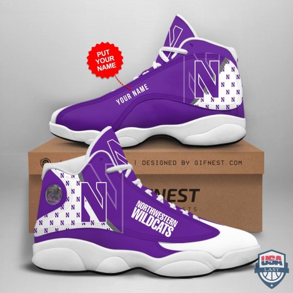 Northwestern Wildcats Air Jordan 13 Custom Name Personalized Shoes Northwestern Wildcats Air Jordan 13 Shoes