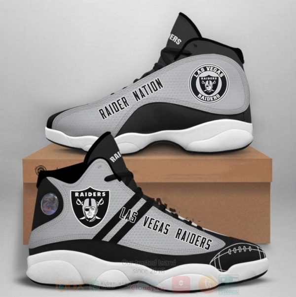 Oakland Raiders Nfl Big Logo Football Team Air Jordan 13 Shoes Oakland Raiders Air Jordan 13 Shoes