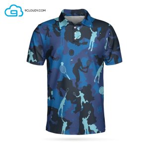 Ocean Camouflage Tennis Full Printing Polo Shirt Tennis Polo Shirts