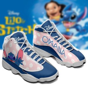 Ohana Lilo And Stitch Air Jordan 13 Sneaker Lilo And Stitch Air Jordan 13 Shoes