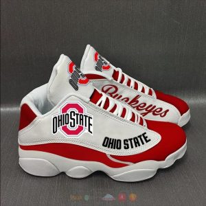 Ohio State Buckeyes White Red Air Jordan 13 Shoes Ohio State Buckeyes Air Jordan 13 Shoes