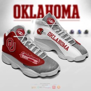 Oklahoma Sooners Grey Red Air Jordan 13 Shoes Oklahoma Sooners Air Jordan 13 Shoes