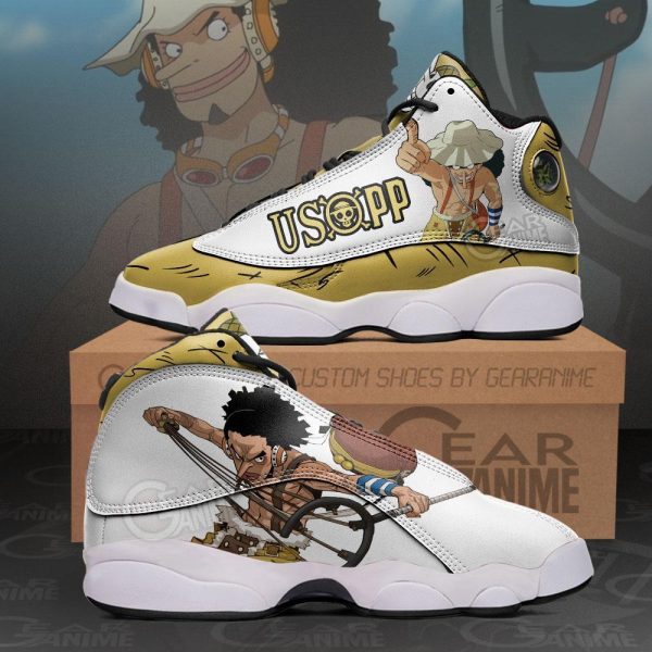 One Piece Usopp Air Jordan 13 Sneaker Shoes One Piece Air Jordan 13 Shoes