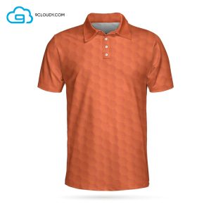 Orange Golf Ball Pattern Full Printing Polo Shirt Golf Polo Shirts