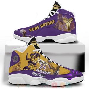 Personalized 24 Kobe Bryant Los Angeles Lakers Nba Custom Air Jordan 13 Shoes Los Angeles Lakers Air Jordan 13 Shoes